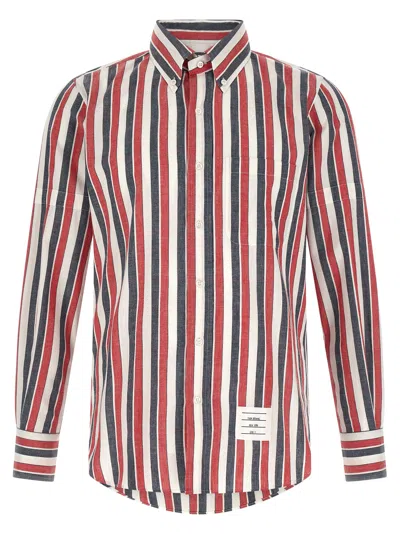 Thom Browne Madras Cotton Shirt Shirt And Blouse Multicolor In Red