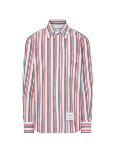 Thom Browne Madras Striped Shirt In Pattern