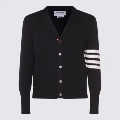 THOM BROWNE THOM BROWNE NAVY BLUE WOOL KNITWEAR