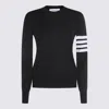 Thom Browne Relaxed Fit Wool Sweater In Black