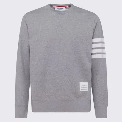 THOM BROWNE THOM BROWNE LIGHT GREY COTTON SWEATSHIRT