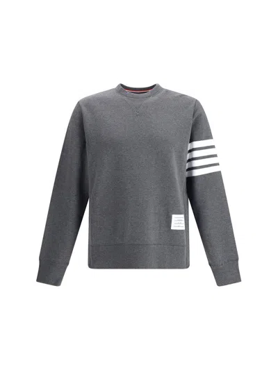Thom Browne Four-stripe Sweatshirt In Grey