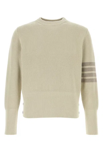 Thom Browne Sand Cotton Sweater In Neutral