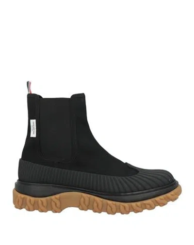 Thom Browne Man Ankle Boots Black Size 12 Textile Fibers