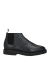 THOM BROWNE THOM BROWNE MAN ANKLE BOOTS BLACK SIZE 9 LEATHER