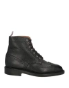 Thom Browne Black Classic Wingtip Boots In Black