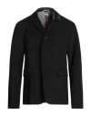 Thom Browne Man Blazer Black Size 3 Cotton, Silk In Black
