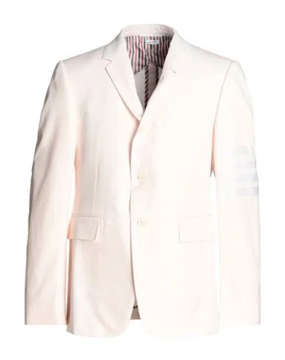 Thom Browne Man Blazer Blush Size 4 Cotton In Pink