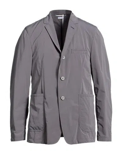 Thom Browne Man Blazer Grey Size 4 Nylon In Gray