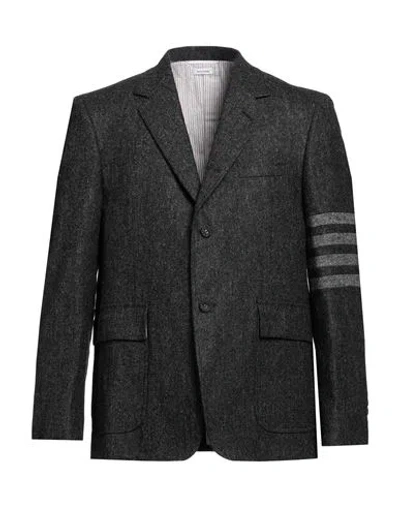Thom Browne Man Blazer Grey Size 4 Wool In Gray