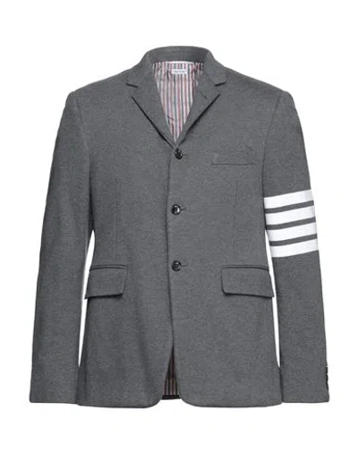 Thom Browne Man Blazer Light Grey Size 2 Cotton