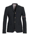 Thom Browne Man Blazer Midnight Blue Size 3 Wool, Polyester