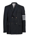 Thom Browne Man Blazer Midnight Blue Size 4 Cotton In Blue