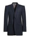 Thom Browne Man Blazer Navy Blue Size 2 Virgin Wool In Navy Blue
