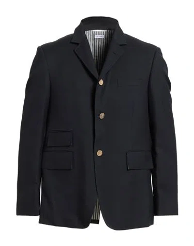 Thom Browne Man Blazer Navy Size 2 Wool