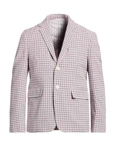 Thom Browne Man Blazer Red Size 0 Cotton, Polyamide
