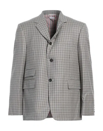 Thom Browne Man Blazer Sage Green Size 5 Wool