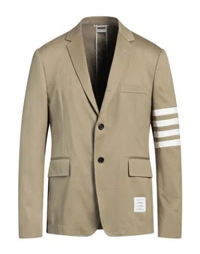 Thom Browne Man Blazer Sand Size 5 Cotton