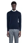 Thom Browne 4 Bar Sweaters And Cardigans In Blue