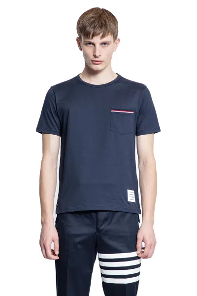THOM BROWNE MAGLIETTA IN JERSEY DI PESO MEDIO CON TASCA