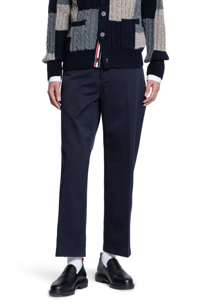 Thom Browne Man Blue Trousers