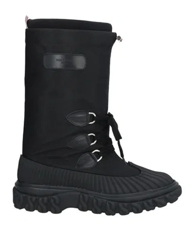 Thom Browne Man Boot Black Size 8 Textile Fibers, Calfskin, Cordura