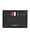 Thom Browne Man Cardholder Black Size - Calfskin