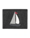 Thom Browne Man Cardholder Black Size - Leather