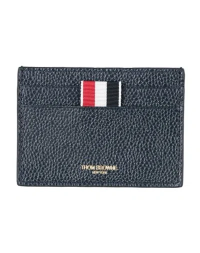 Thom Browne Man Cardholder Midnight Blue Size - Leather