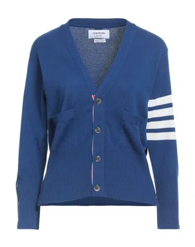 Thom Browne Man Cardigan Blue Size 2 Cashmere