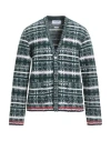 Thom Browne Man Cardigan Dark Green Size 4 Virgin Wool, Mohair Wool, Polyamide, Wool