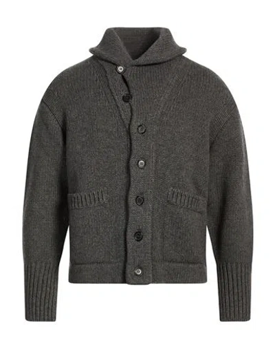 Thom Browne Man Cardigan Grey Size 2 Cashmere In Gray