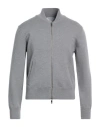 Thom Browne Man Cardigan Grey Size 5 Merino Wool In Grey