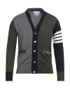 Thom Browne Grey 4-bar Stripe Virgin Wool Cardigan
