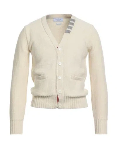 Thom Browne Man Cardigan Ivory Size 0 Wool, Mohair Wool