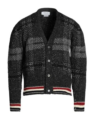 THOM BROWNE THOM BROWNE MAN CARDIGAN LEAD SIZE 3 WOOL, MOHAIR WOOL
