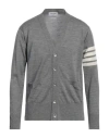 Thom Browne 4-bar Milano Stitch Cardigan In Grey
