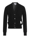 Thom Browne Man Cardigan Midnight Blue Size 2 Cashmere In Black