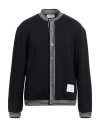 Thom Browne Man Cardigan Midnight Blue Size 5 Virgin Wool In Blue