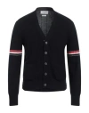 Thom Browne Man Cardigan Midnight Blue Size 3 Virgin Wool In Blue