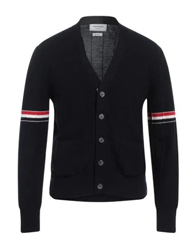 Thom Browne Man Cardigan Midnight Blue Size 3 Virgin Wool