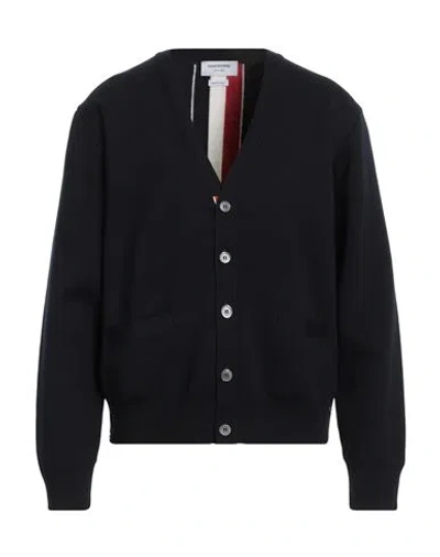 Thom Browne Man Cardigan Midnight Blue Size 5 Merino Wool
