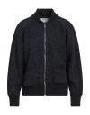 Thom Browne Man Cardigan Navy Size 2 Wool, Alpaca Wool In Navy Blue