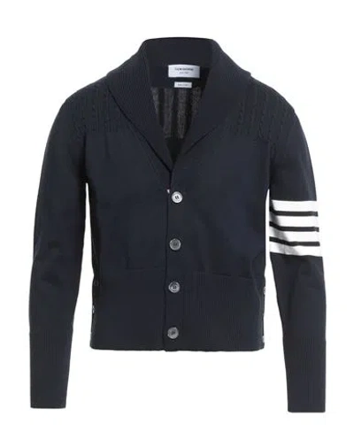 Thom Browne Man Cardigan Navy Size 3 Cotton