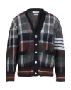 Thom Browne Cropped Mohair Cardigan With Bold Plaid Pattern