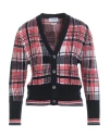 Thom Browne Man Cardigan Red Size 5 Cashmere In Multi