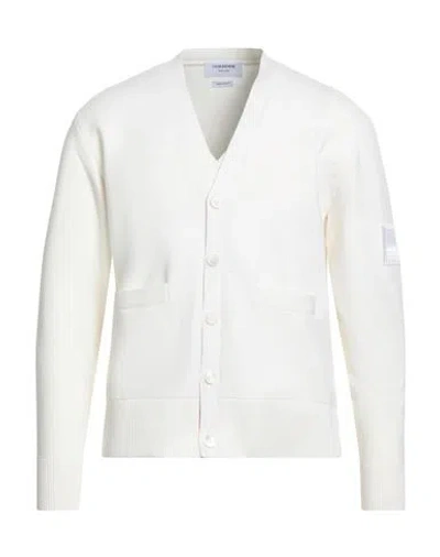 Thom Browne Man Cardigan White Size 3 Cotton