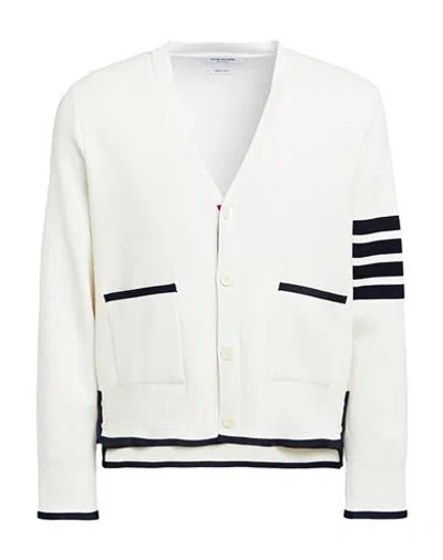 Thom Browne Man Cardigan White Size 4 Cotton