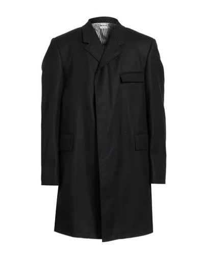 Thom Browne Man Coat Black Size 5 Wool