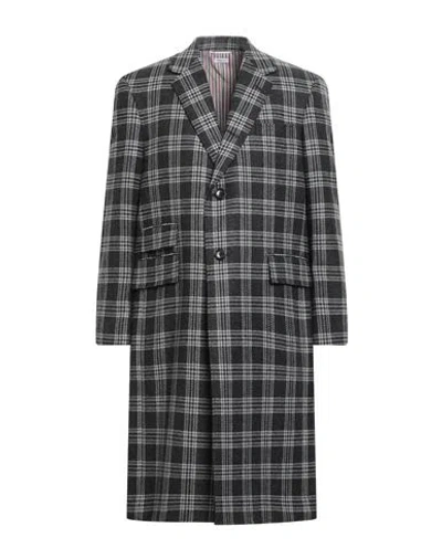Thom Browne Man Coat Charcoal Size 3 Cashmere In Gray
